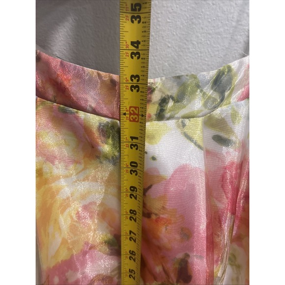 City Studio Floral Hi Lo Skirt with Sheer Overlay Size 1 Say Yes Prom Macy's - Picture 11 of 13